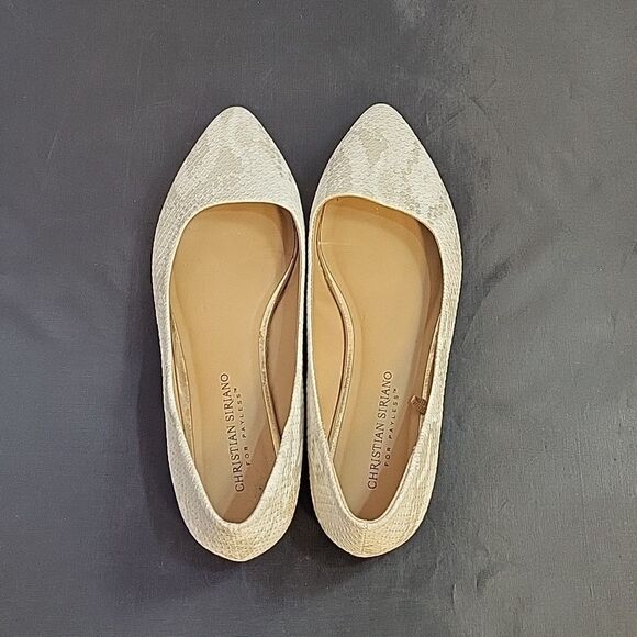 CHRISTIAN SIRIANO SNAKESKIN DESIGN SLIP ON WOMEN"S FLAT - Picture 10 of 15